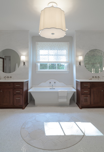 Дизайн большой современной ванной комнаты