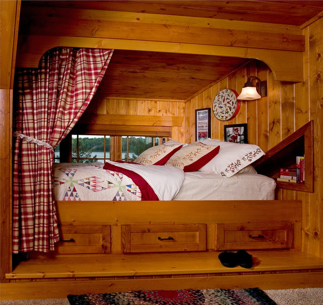 Дизайн спальни в виде вагончика