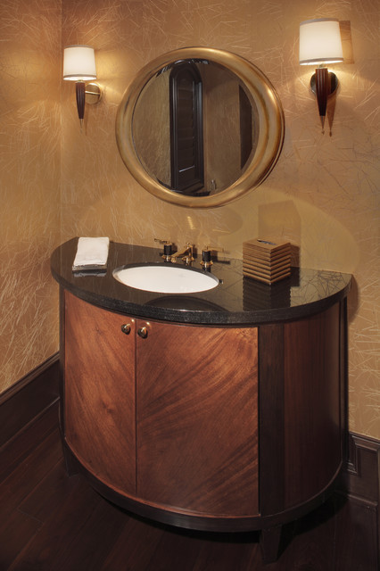 Дизайн туалетной комнаты в коричневых тонах