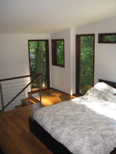 Фото спальной комнаты в современном стиле.