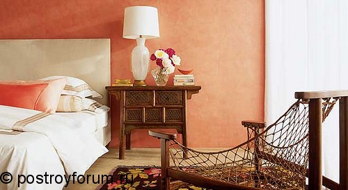 персиковая спальня фото