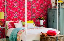 Дизайн спальни красной