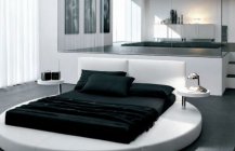 дизайн спальни с круглой кроватью