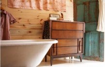 дизайн ванны в деревянном доме