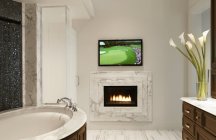 Идеальный интерьер ванной комнаты белого цвета