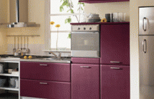 кухни бордового цвета 