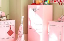 розовый цвет кухни фото