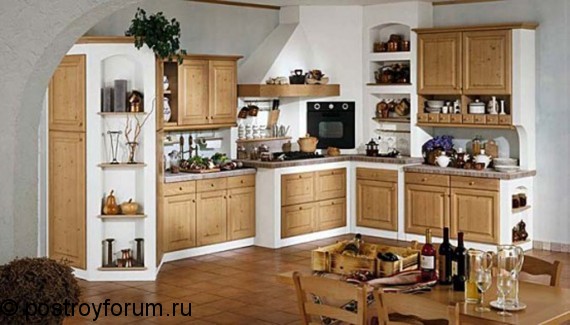 дизайн деревянной кухни