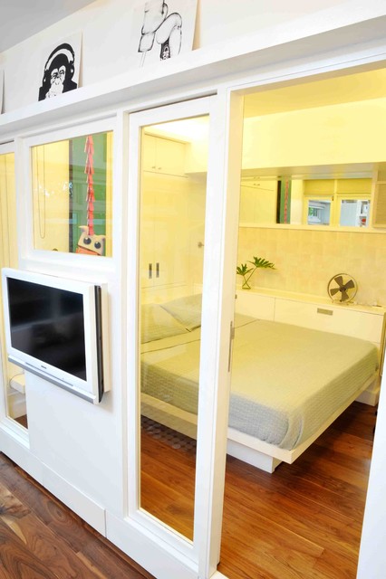 Дизайн уютной мини-спальни в бежевых тонах