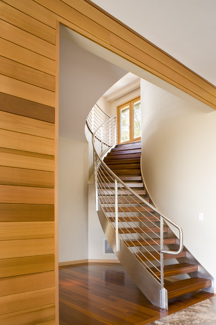 Современный дизайн лестницы классического стиля