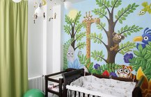 Дизайн интерьера детской комнаты в ярких, летних тонах
