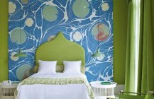 дизайн спальни в зеленом цвете