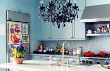 кухни голубого цвета фото